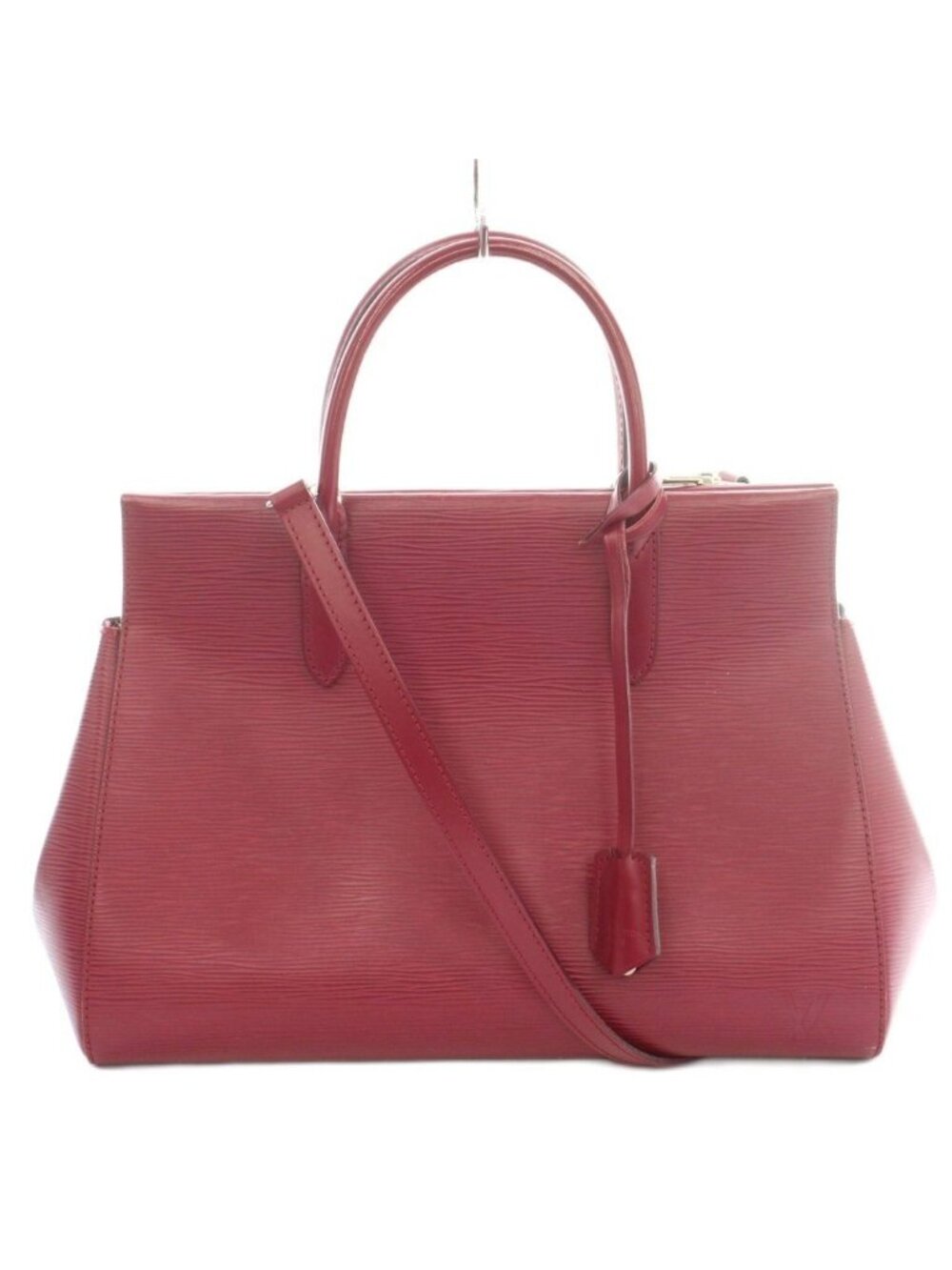 Louis Vuitton Epi Marly MM 2-Way Shoulder Bag Solid Leather Cowhide Logo Fuchsia